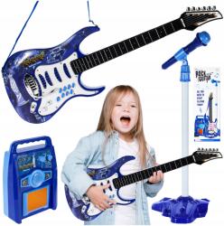 Gyerek gitár Elektromos Rock Mikrofon Erősítő Játék Világít MP3 (22409)