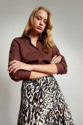 DeFacto Rövid Barna Fodros Ing Klasszikus Gombokkal Defacto XL