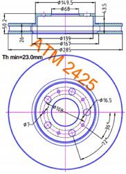 ATM Mikoda Tárcsa Ham. prz. volvo 2425/ATM