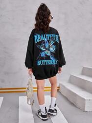 Shein FC53105 Shein Melegítő Ruha Lány Pulóver Nyomott Mintával A Hátán 134