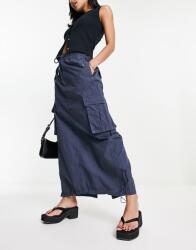 Bershka Sötétkék Maxi Szoknya Zsebek (xs) (567582)