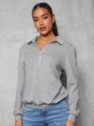 Shein EC41117 Shein Szürke Galléros Pulóver S