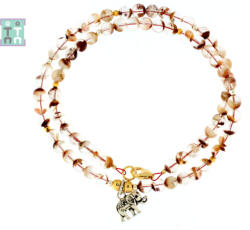  Colier din Cuart Shamanic - Lodolit Rotund 5-5, 9 mm - Accesorii de Argint 925 - GF