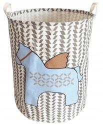 eCarla.pl Pegazus nyomott mintás játék- és szennyestartó kosár, 35x45 cm, színes (OR2WZ19)