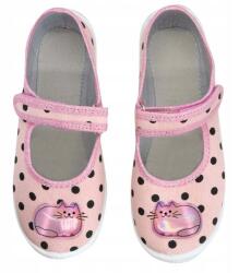 Raweks Gyerek óvodai papucs Rózsaszín Macska tépőzáras lengyel Raweks D39 32 (DOROTKA D39 32)