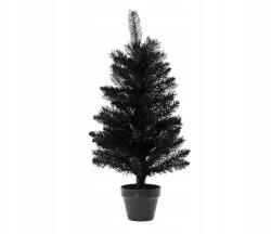 Kaemingk Mini díszkarácsonyfa Berlin fekete cserépben 60cm (sztuczna choinka)