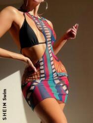 Shein LC33124 Shein Fürdőruha Kétrészes Tunika Szett L