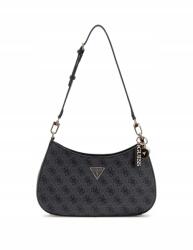 GUESS Női Kézitáska Noelle II Top Zip Shoulder Bag Fekete-szürke (HWBG9672180 CLO)