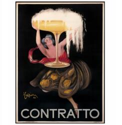  Poszter Nő pezsgővel Francia kocsma A3 (Plakat alkoholowy Plakat na ścianę A3)