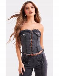Prettylittlething Fekete Farmer Felső (44) (565507)