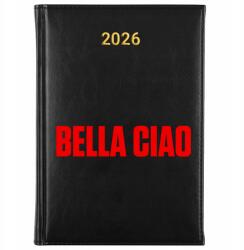 FunnyCase Könyvnaptár 2026 Bella Ciao Fekete tervező Időzítő Ajándék Wz (Kalendarz Czarny BELLA CIAO)