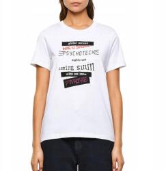 Diesel fehér női pamut klasszikus póló mintával, L- méret (A00771-0HERA-100)