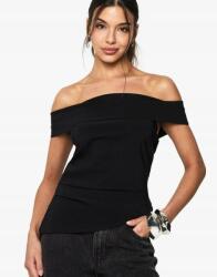 Boohoo Fekete Sima Nyitott Vállú Felső Aszimmetrikus Alsó Klasszikus Boohoo 44