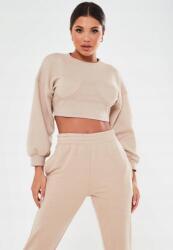 Missguided Barack Színű Rövid Blúz, Size 40, kerek nyakkivágás (351134)