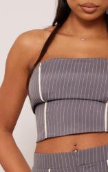 Prettylittlething HC34309 Felső Csíkos Cipzáras Fejpánt Prettylittlething Tall (12) XXL