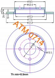 ATM Mikoda Ham. tyl Tárcsa Ford 0714/ATM