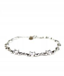  Ezüst szív alakú karkötő 16+2cm F008