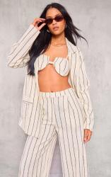 Prettylittlething IC47203 Laza Csíkos Blézer Tall Prettylittlething (11) XXL