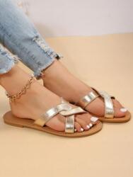 Shein Cipő Szandál Flip-flop Arany Bebújós Lapos 41__41 (5900446012306)
