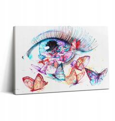 Wallfluent Fotó Fotótapéta Az Irodába Gyönyörű Nyomtatás Színes Festett Szem és Pillangók (010030010150000074919)