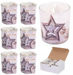 BISPOL 6x Gyertya illatgyertya Winter Star Vanília (5906927028279)
