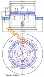 ATM Mikoda Tárcsa Ham. tyl Bmw 0430/ATM