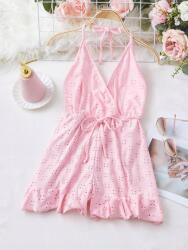 Shein FC33305 Shein Rövid Rózsaszín Vállpántos Overál (25) S