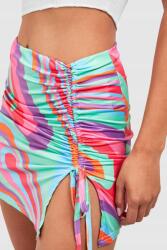 Boohoo KC72319 Boohoo Aszimmetrikus Mini Szoknya Geometriai Mintával (35) M