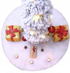 Druk-Pak Kerek szőnyeg karácsonyfa alá Hó utánzatú szőnyeg karácsonyfa alá szőrme (DYWANIK POD CHOINKĘ ŚWIĄTECZNY)