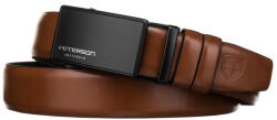  Peterson PTN A004 barna autómatacsatos bőr férfi alkalmi öv 105 cm (58256)