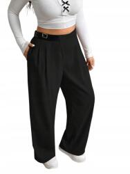 Shein Curve Nadrág Fekete Elegáns Pántos Csat Preoste 42 XL__XL