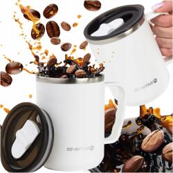 Be-Active. pl Thermo bögre fehér turista termosz fogantyúval 450ml tea kávéhoz