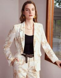 Shein Motf Blézer Bézs Virágos Lenvászon 40 L L