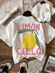 Shein CC41207 Shein Fehér Póló Lime Cello Nyomtatással (39) L