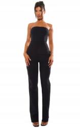 Prettylittlething Elegáns Overál Fekete 42 Ejo