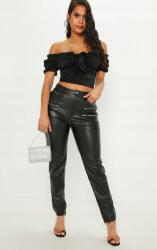 Prettylittlething Fekete Bőrszerű Nadrág 32-ES