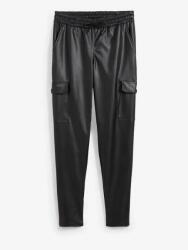 Bonprix viaszolt női cargo nadrág, Size 48, fekete