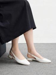 Shein T21109 Shein Fehér Szabad Sarkú Cipő Kis Sarokkal (40) 39 (SX25030629899597629)