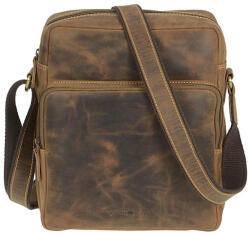  Greenburry férfi bőr oldaltáska, válltáska (1654-25-brown)