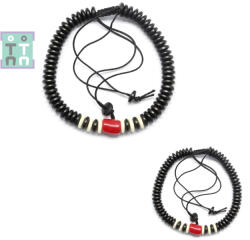  Bratara Lemn de Cocos cu Coral - Chakra 1 - Diametru 63 mm - 1 Buc