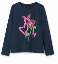 Desigual Sötétkék Póló, nyomott mintával, Size 3-4L, 100% pamut (592565)