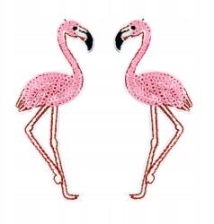 Little Angel 2 db-os kitűző szett Flamingók rózsaszín madarak pár (C486)