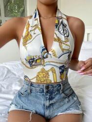 Shein CC53304 Shein Mintás Kötött Felső A Háton S