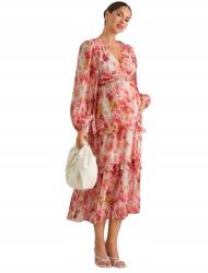 Shein Színes Kismama MIDI Ruha Mély Nyakkivágással XXL__XXL