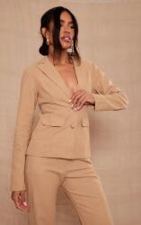 Prettylittlething FC15101 Bézs Blézer Kivágással A Hátán Prettylittlething (10) Xs