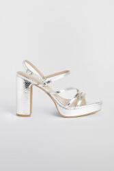 Boohoo HC22201 Boohoo Wide Fit Metál Magassarkú Szandál (27) 40 (GZZ49450)