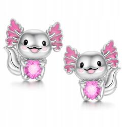 Mennica Bydgoska Ezüst axolotl fülbevaló lányoknak gyerekeknek csavarok vízi sárkány stift (KOLCZYKI DLA DZIEWCZYNKI CÓRKI DZIECKA DZIECI)