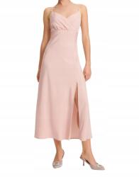 Reserved WC22313 Szatén Ruha Maxi Vállpántos Slicc Gyöngy XL