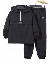 Shein Szett Fekete Kapucnis Pulóver Nadrág Húzózsinórral 11 ÉV__146