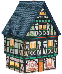 Wurm világító ház, Hentesüzlet Linz/Rhine, porcelán, színes. Méret: 10x19x10cm